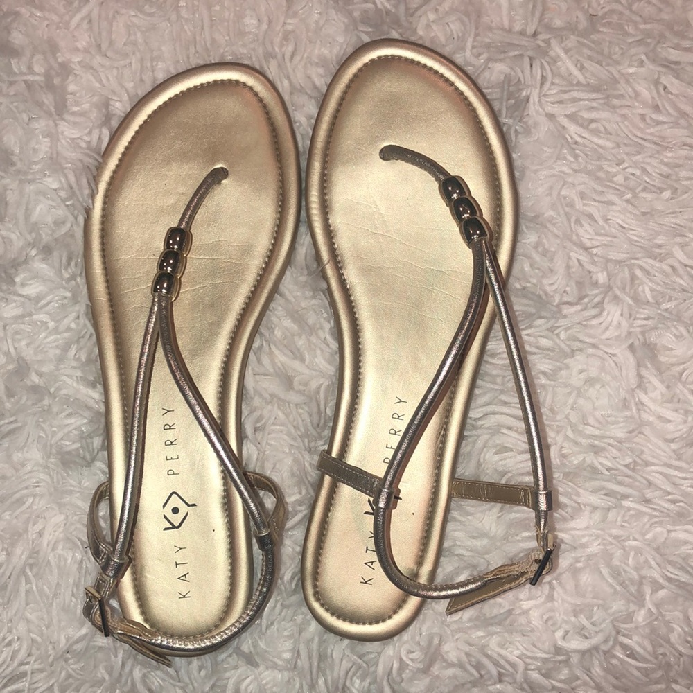 Katy Perry gold sandals